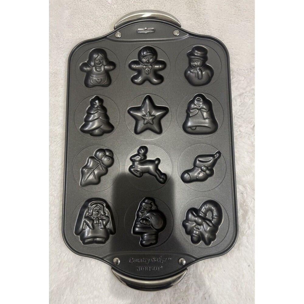 Norpro 12 Cavity Nonstick Christmas Cookie Cake Baking Candy Melting Sheet Pan - Picture 4 of 6